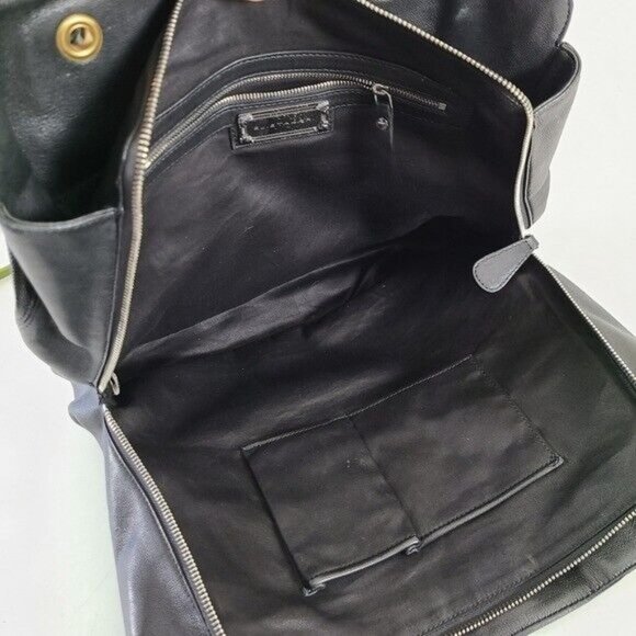 Elie Tahari Black Leather Shoulder Bag Braided Handle - Picture 4 of 11